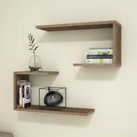 Wandregal Miami 2-tlg. Walnuss 27x60x20cm bis 5kg