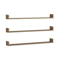 Wandregal-Set Arden 10x120x15cm Eiche. rustikal