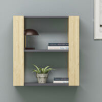 Wandregal Rakkestad 60x60x25.6cm Anthrazit / Eiche