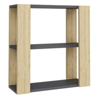 Wandregal Rakkestad 60x60x25.6cm Anthrazit / Eiche