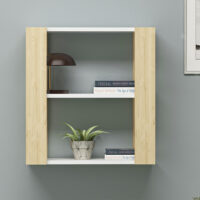 Wandregal Rakkestad 60x60x25.6cm Weiss/ Eiche