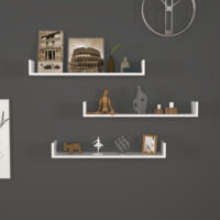 Wandregal Höganäs 3-tlg. 90x15x12cm Weiss