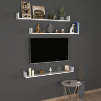 Wandregal Höganäs 3-tlg. 120x15x12cm Weiss