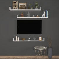 Wandregal Höganäs 3-tlg. 120x15x12cm Weiss