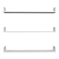 Wandregal Höganäs 3-tlg. 120x15x12cm Weiss