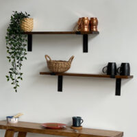 Wandregal Richmond 2er Set Kiefernholz gebeizt