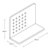Wandregal Memphis Schwarz 60x15x40cm