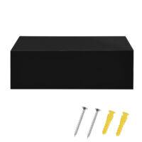 Wandregal Madison 2er Set Weiss/Schwarz Hochglanz 46x30x15cm