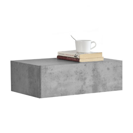 Wandregal Madison mit Schublade Beton-Optik 46x30x15cm