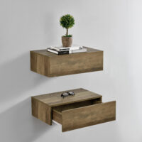 Wandregal Madison 2er Set Holzfarben 46x30x15cm