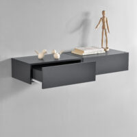 Wandregal Madison 2er Set Dunkelgrau 46x30x15cm