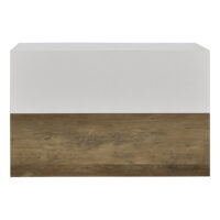 Wandregal Madison 2er Set Holzfarben/Weiss Matt 46x30x15cm