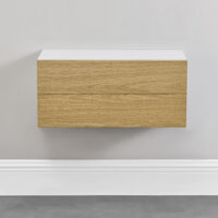 Wandregal Anchorage Weiss/Holz 2er Set mit Schublade