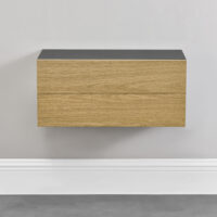 Wandregal Anchorage Schwarz/Holz 2er Set mit Schublade