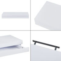 Wandregal Karkkila mit Schublade Weiss