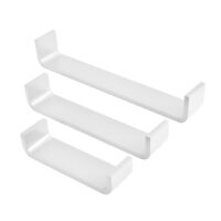Wandregal Greiz 3er Set Trend Style Retro Design Weiss Matt