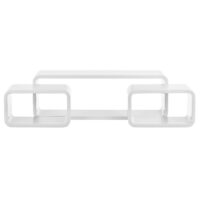 Wandregal Greiz 3er Set Cube Lounge Retro Design Weiss Matt