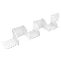 Wandregal Boise Retro Zick Zack Design Weiss Matt