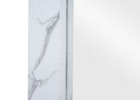 Wandspiegel JAM-L86 Badspiegel Spiegel 72x52cm Marmor-Optik weiss