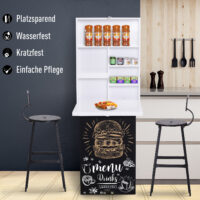 Wandtisch Wandklapptisch Schreibtisch mit Tafel 60x94.5x147cm