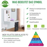 Wandtisch Wandklapptisch Schreibtisch mit Tafel 60x94.5x147cm