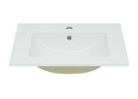 Waschbecken JAM-D16 Handwaschbecken Keramik eckig weiss 61cm