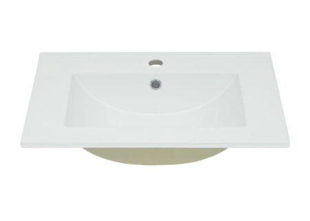 Waschbecken JAM-D16 Handwaschbecken Keramik eckig weiss 61cm