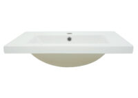 Waschbecken JAM-D16 Handwaschbecken Keramik eckig weiss 61cm