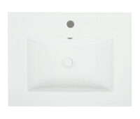 Waschbecken JAM-D16 Handwaschbecken Keramik eckig weiss 61cm