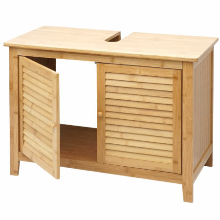 Waschbeckenunterschrank Badschrank Bambus 60x80x40cm