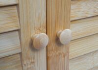 Waschbeckenunterschrank Badschrank Bambus 60x80x40cm