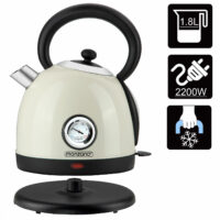 Wasserkocher aus Edelstahl im Retro Design ~ creme