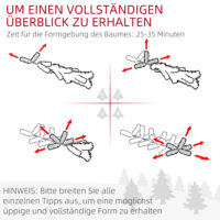 Weihnachtsbaum 180cm mit Kunstschnee weiss mit 523 Astspitzen