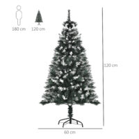 Weihnachtsbaum mit Schnee Dunkelgrün 150cm