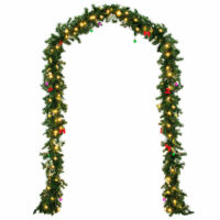 Weihnachtsgirlande mit Deko Lichterkette 5m 80 x LED