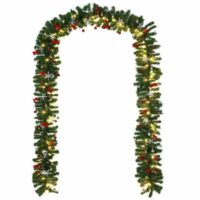 Weihnachtsgirlanden mit Deko 10m 160 x LED  Lichterkette