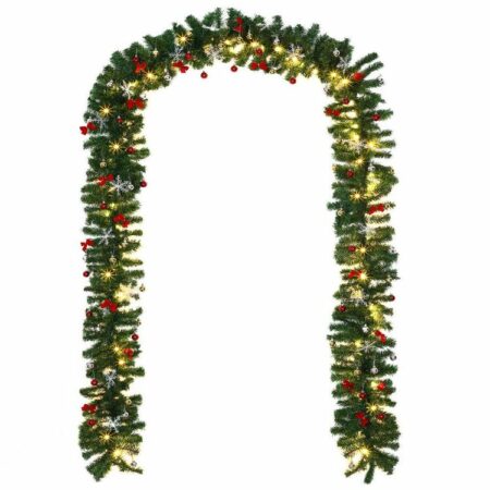 Weihnachtsgirlanden mit Deko 10m 160 x LED  Lichterkette
