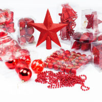 Weihnachtskugeln Christbaumkugeln 102 Stk. silber Mix
