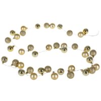 Weihnachtskugeln mit LED Lichterkette Gold Christbaumkugeln