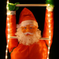 Weihnachtsmann auf Leiter Lichterkette ~ 90cm