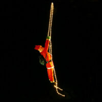 Weihnachtsmann auf Leiter Lichterkette ~ 90cm