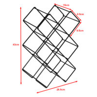 Weinregal Apremont für 8 Flaschen Metall Schwarz