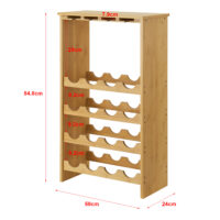 Weinregal Fetlar 16 Flaschen Bambus 84.8x50x24cm