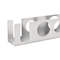 Weinregal Pfalz 100x5x7cm für 12 Flaschen mit Glashalter Edelstahl