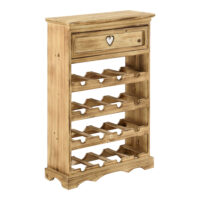 Weinregal Mosel 86x55x22cm für 16 Flaschen mit Schublade