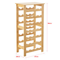 Weinregal Äänekoski 28 Flaschen 94x47x29cm Bambus