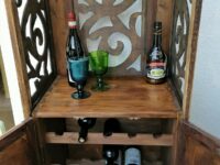 Weinregal für 20 Flaschen Shabby Barschrank Upcycling
