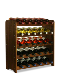 Weinregal für 30 Flaschen - Braun geölt
