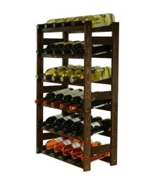 Weinregal für 30 Flaschen Braun geölt
