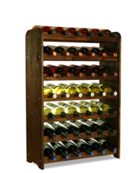 Weinregal für 42 Flaschen - Braun geölt